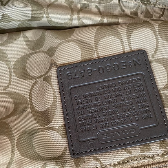 Coach brown suede tote bag, - Picture 10 of 12